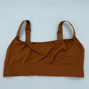 PARADE Seamless Back Closure Bralette Size 2 / US 36 DD Brown Adjustable Strap